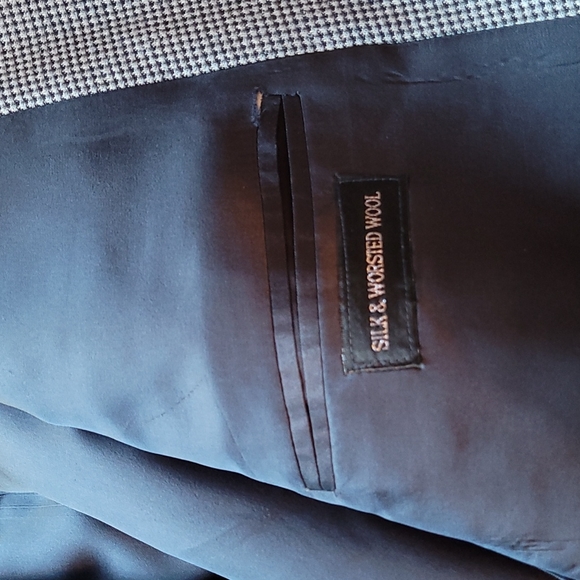 Men's Sport Coat, Suit Jacket, Blazer 2XLT Gray/Black Checked - Picture 7 of 12